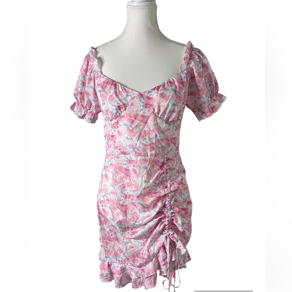 Cider NEW Tie Dye floral mini dress